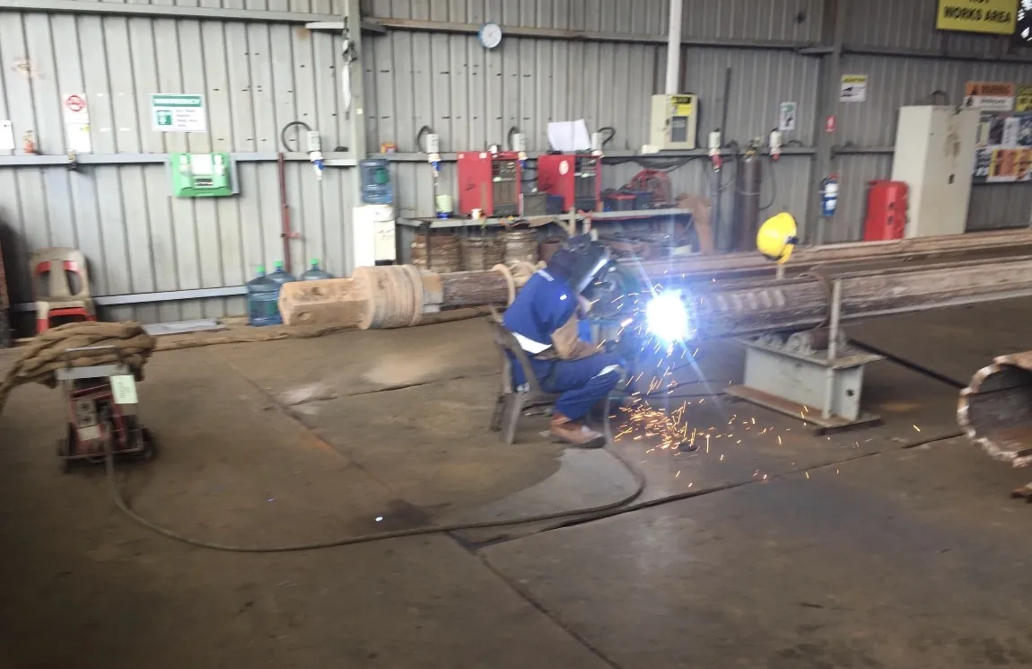 Welding in the Quinalow workshop